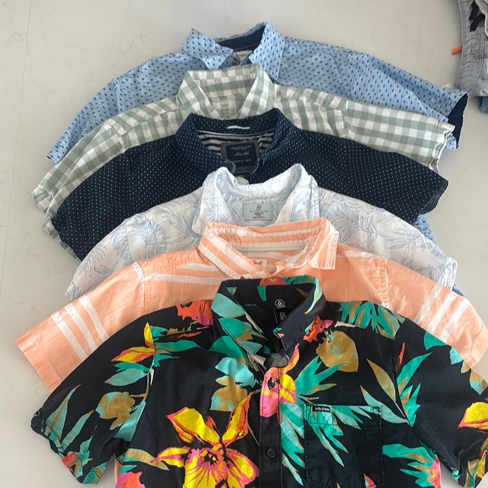 Volcom Kids Floral and Checkered Button Down Shirts